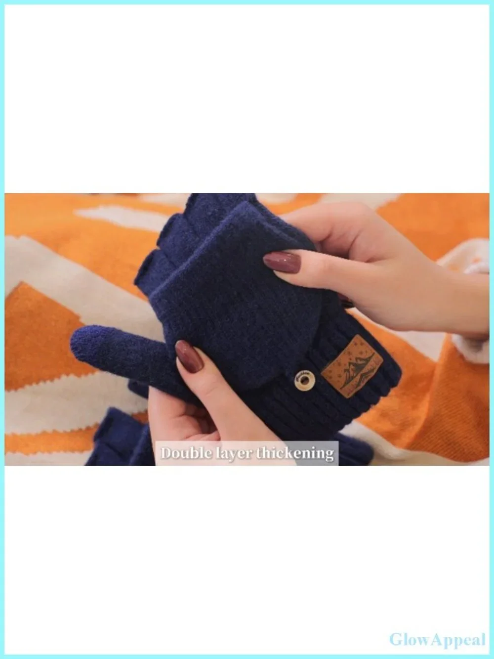 Warm Winter Convertible Fingerless Gloves with Flip Top, Touchscreen, Unisex